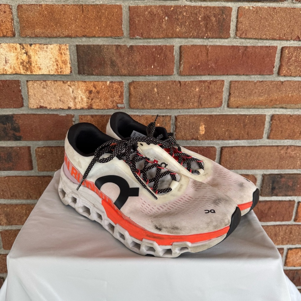 On Running CloudTec White & Orange Running Shoes Men’s Size 10